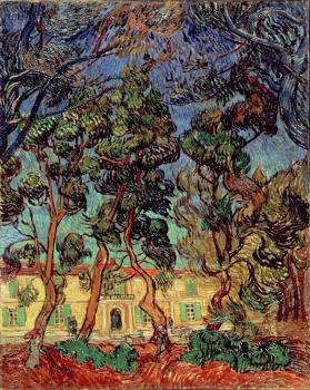 Vincent Van Gogh : Trees in the Garden of Saint-Paul Hospital II